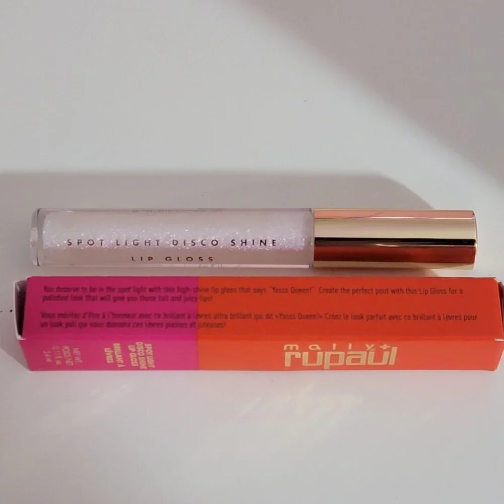 ❤️ Mally RuPaul spotlight disco shine lip gloss Translucent NEW ❤️